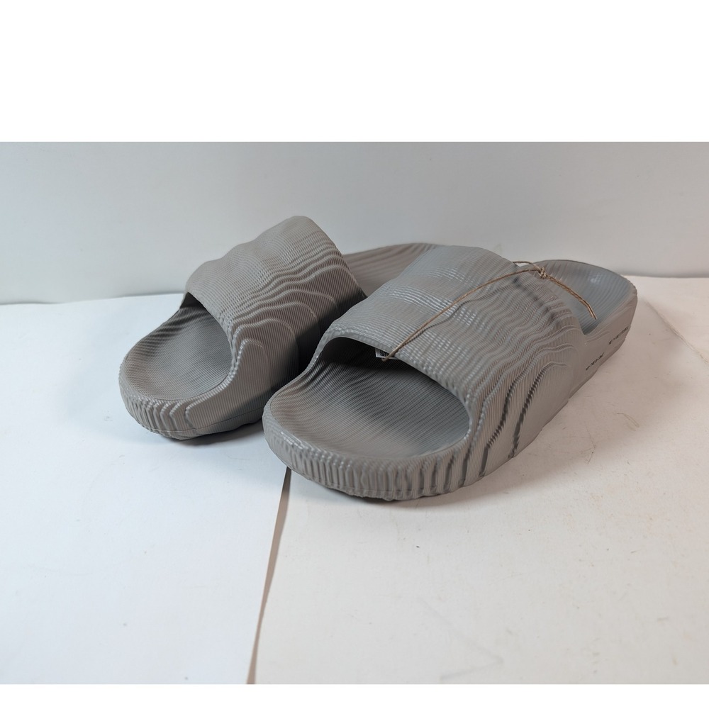 Adidas Adilette 22 Slides Gray Comfort Slides Size 8 HQ4670